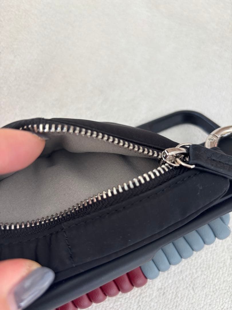 puffer case Coil strap | blue×burgundy