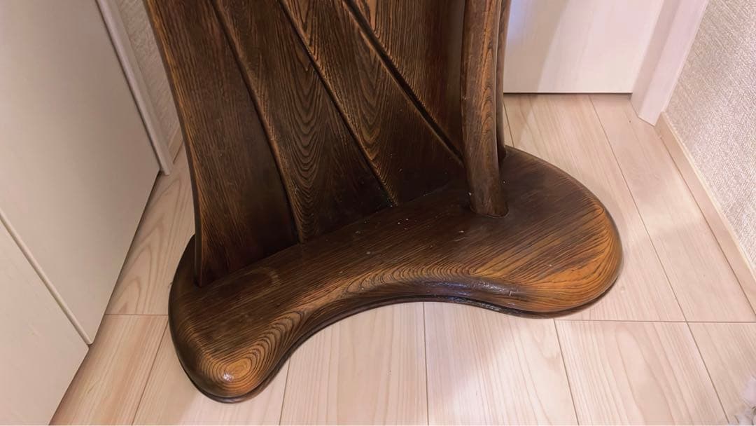 昭和レトロ 松永工房 カンティーニュ 木製姿見 全身鏡 スタンドミラー 古家具