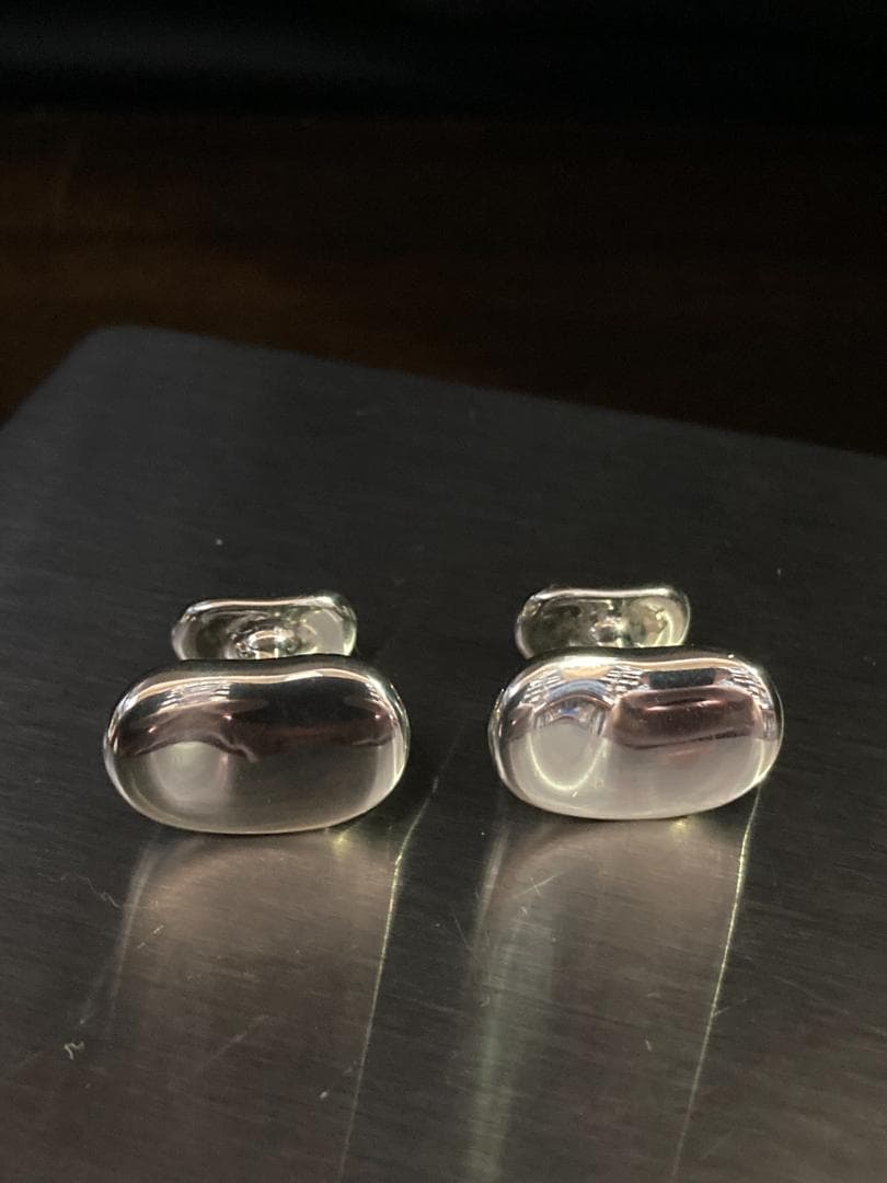 美品 ティファニー ビーンズ カフス ラージ エルサペレッティ シルバー