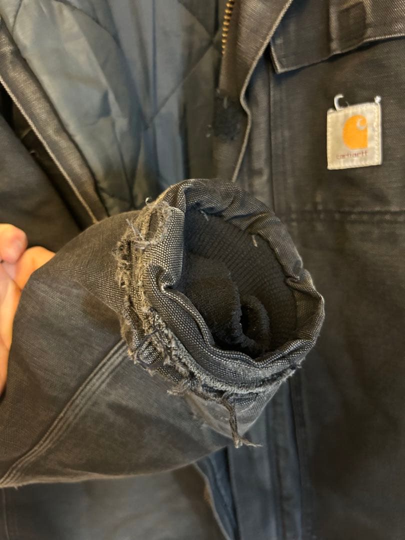 星タグ Carhartt カーハート トラディショナルコート ブラック