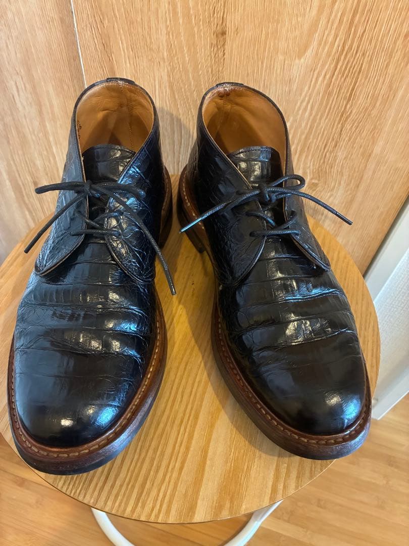 希少　Tricker’s トリッカーズ　クロコ型押し　チャッカブーツ