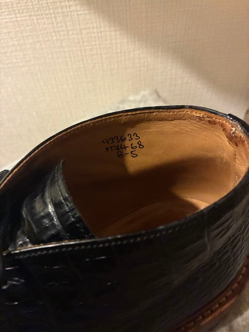 希少　Tricker’s トリッカーズ　クロコ型押し　チャッカブーツ