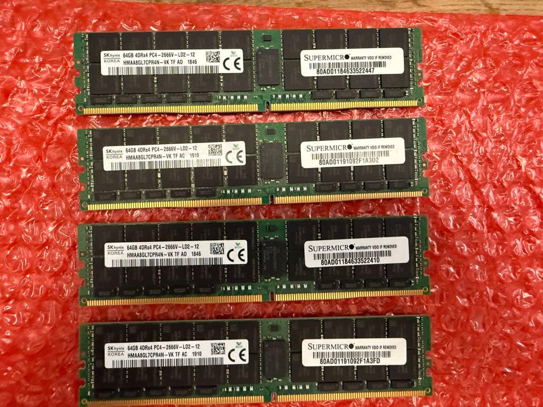 CEEKAY様 PC4-2666V LRDIMM 64GB × 4枚