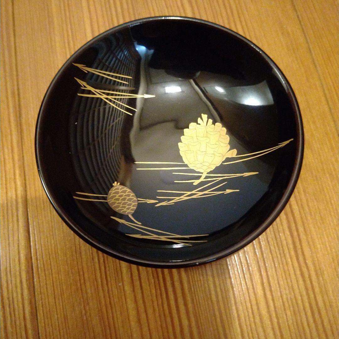 K*ん様 箸洗　松葉蒔絵　黒塗　１０人前