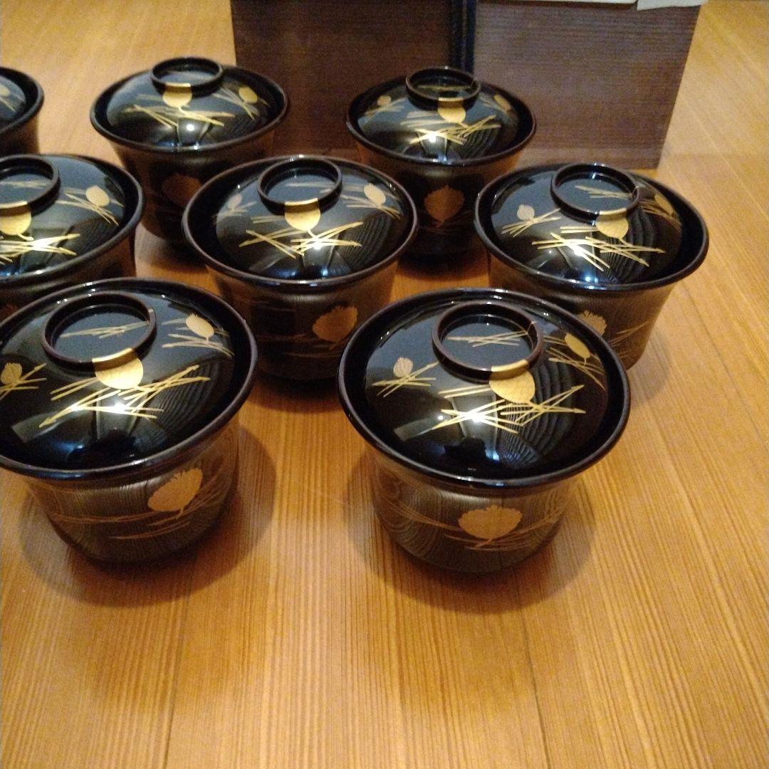 K*ん様 箸洗　松葉蒔絵　黒塗　１０人前