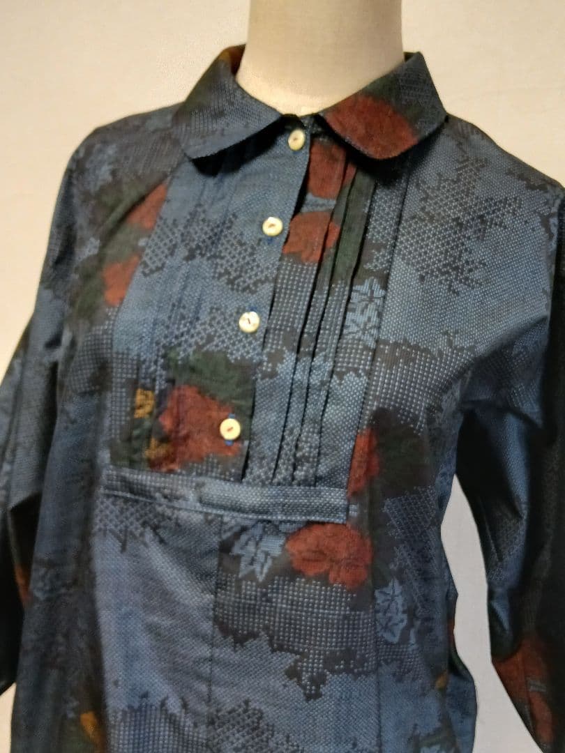 着物リメイク★本場大島紬7マルキ★ワンピース★&ポシェット