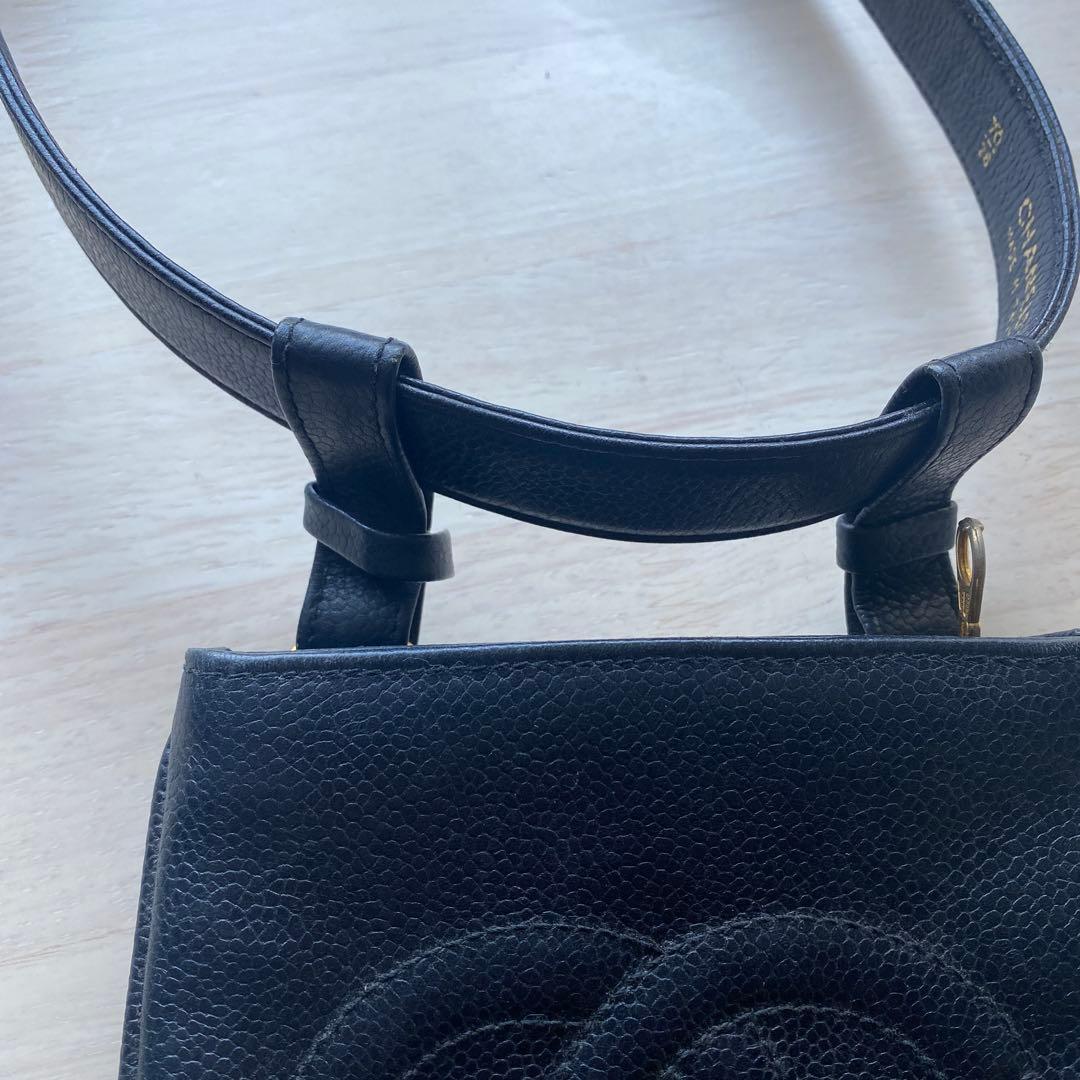 CHANEL ココマーク ウエストバッグ ウエストポーチキャビアスキン ブラック