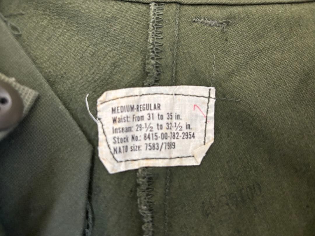 カーゴパンツ M65実物 m-65 Medium アメリカ軍 ミリタリー