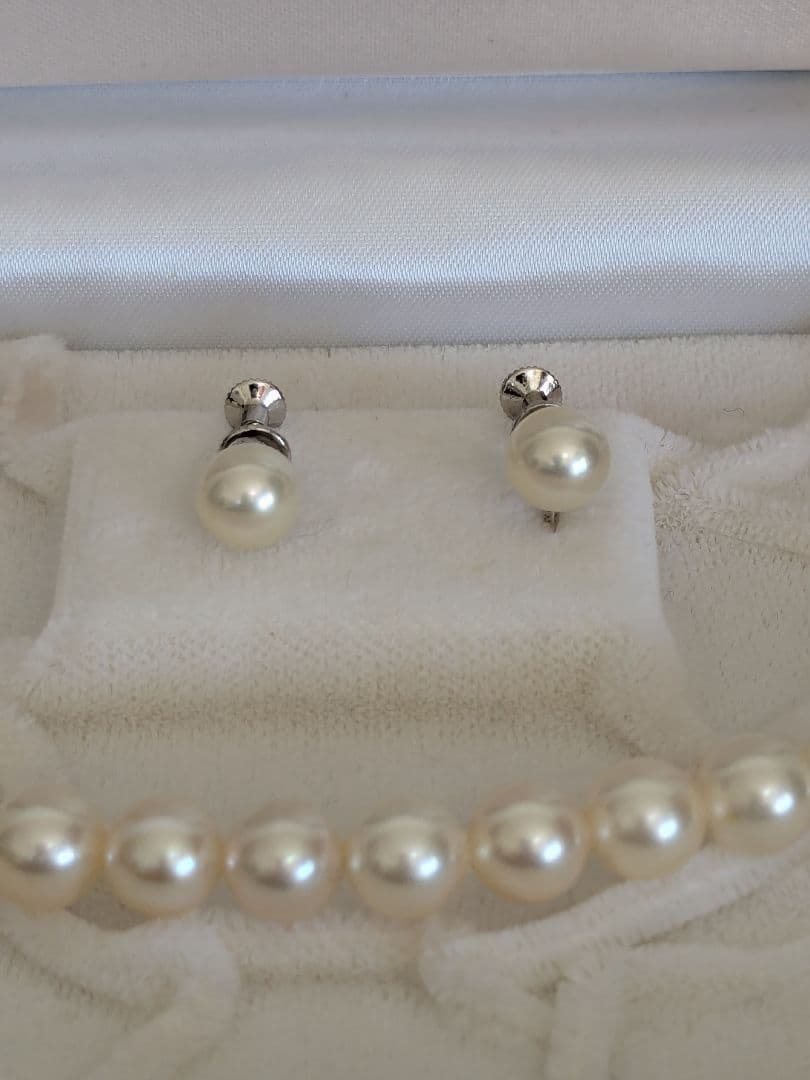 本真珠　パールネックレス　イヤリング　セット