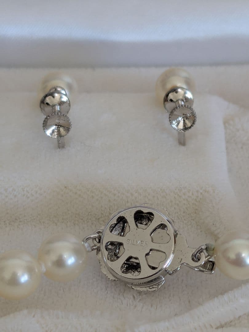 本真珠　パールネックレス　イヤリング　セット