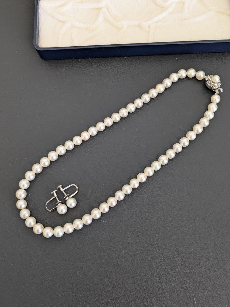 本真珠　パールネックレス　イヤリング　セット