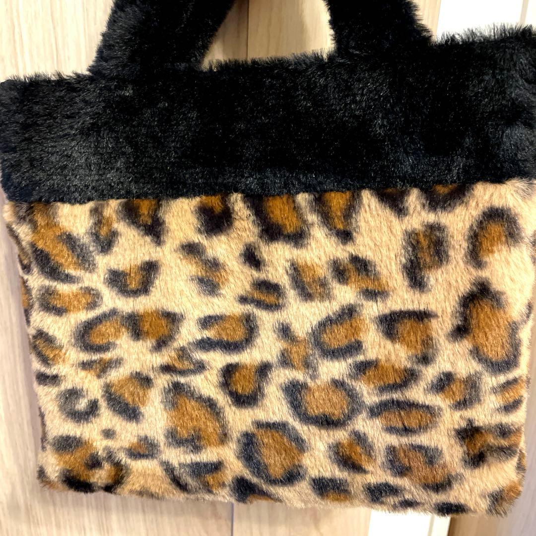 マ*ゲ様 コヤンイサムチョン・ヒョウ柄ファー・トートバック