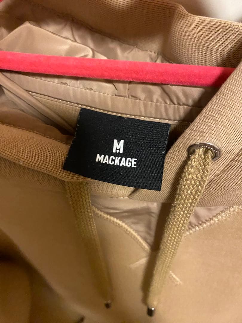 MACKAGE ベージュ フード付きパーカー