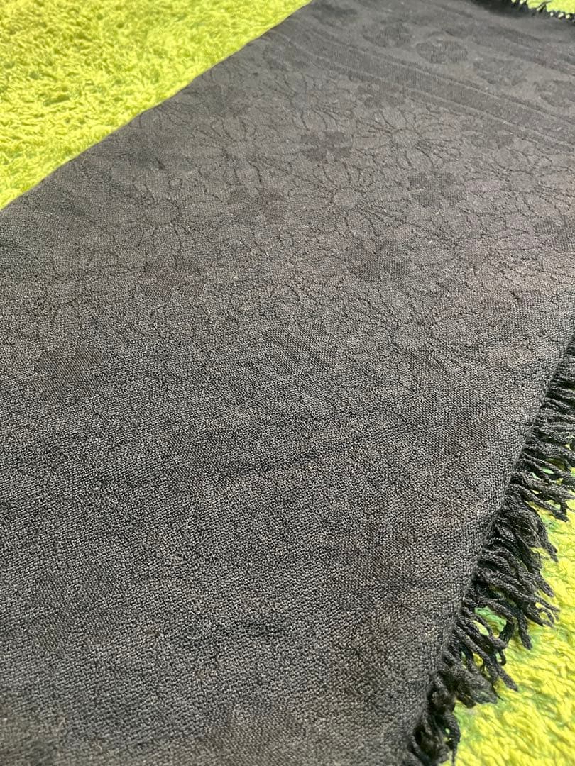 クロムハーツ　黒いフリンジ付きストール