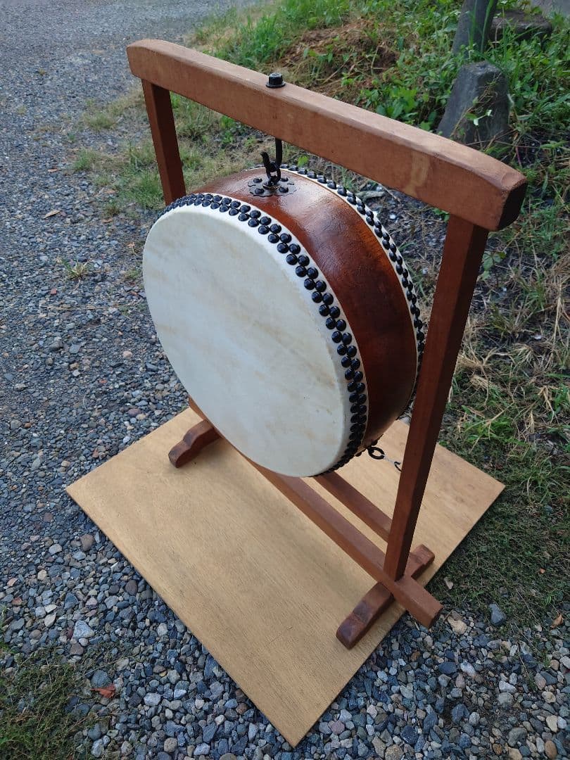 nanaページ 和太鼓 直径約45cm 木製スタンド付き
