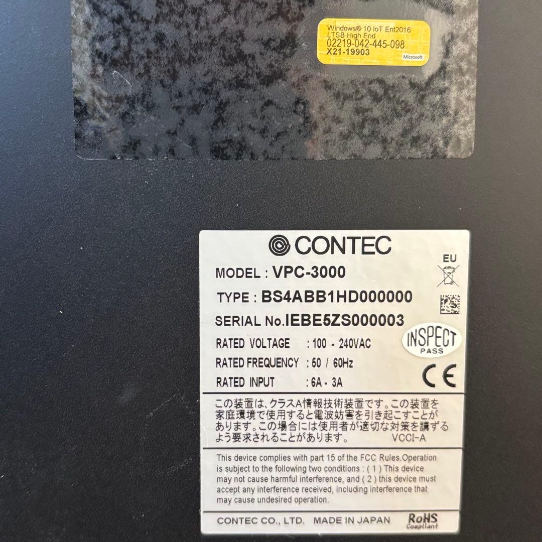 Windowsデスクトップ CONTEC VP-3000 Windows PC