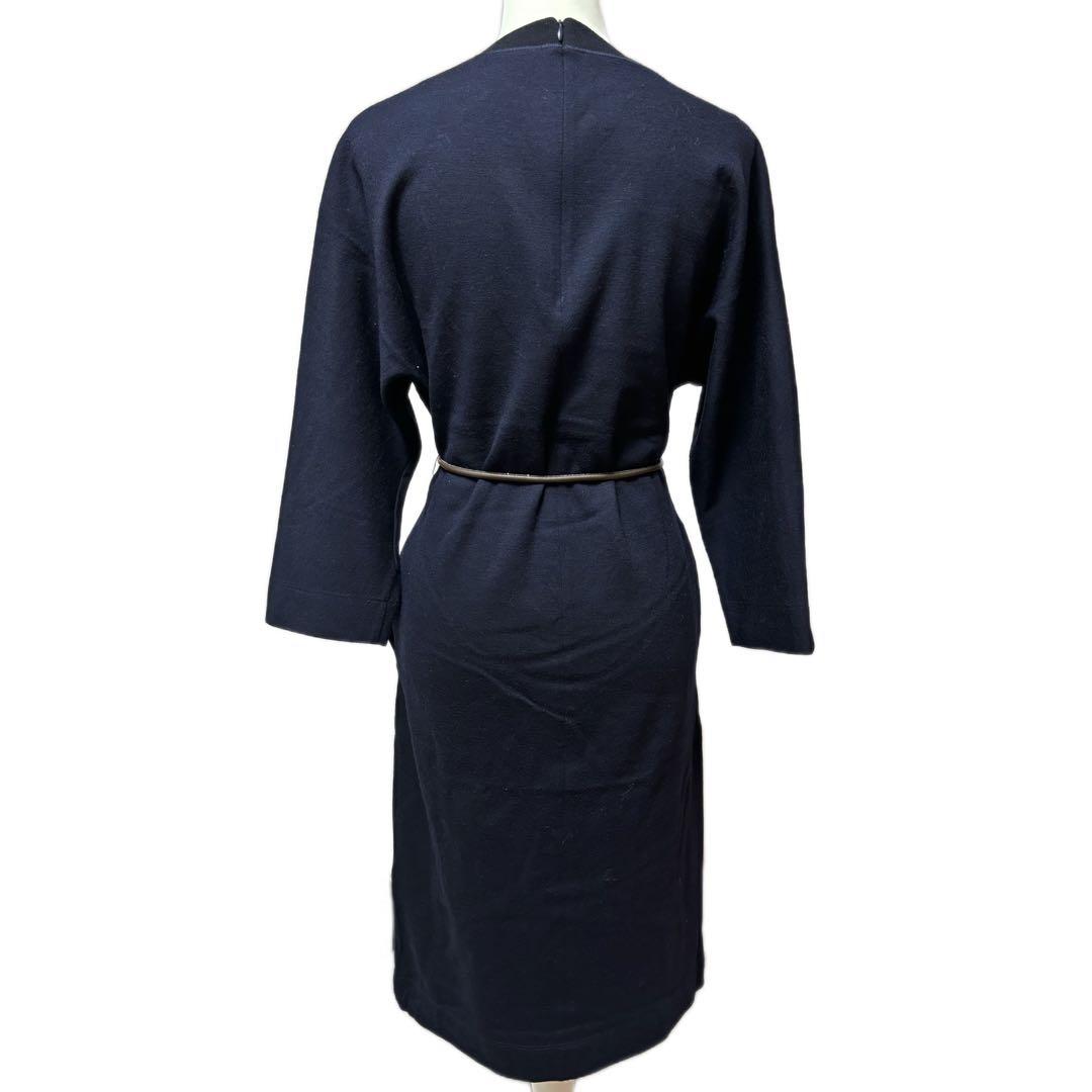 PESERICO ペゼリコ　ウールコットンジャージーニットベルト付きワンピース