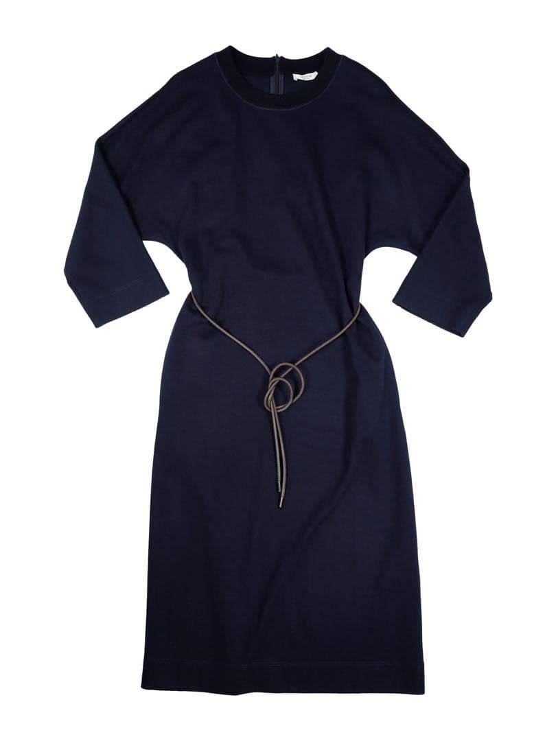 PESERICO ペゼリコ　ウールコットンジャージーニットベルト付きワンピース