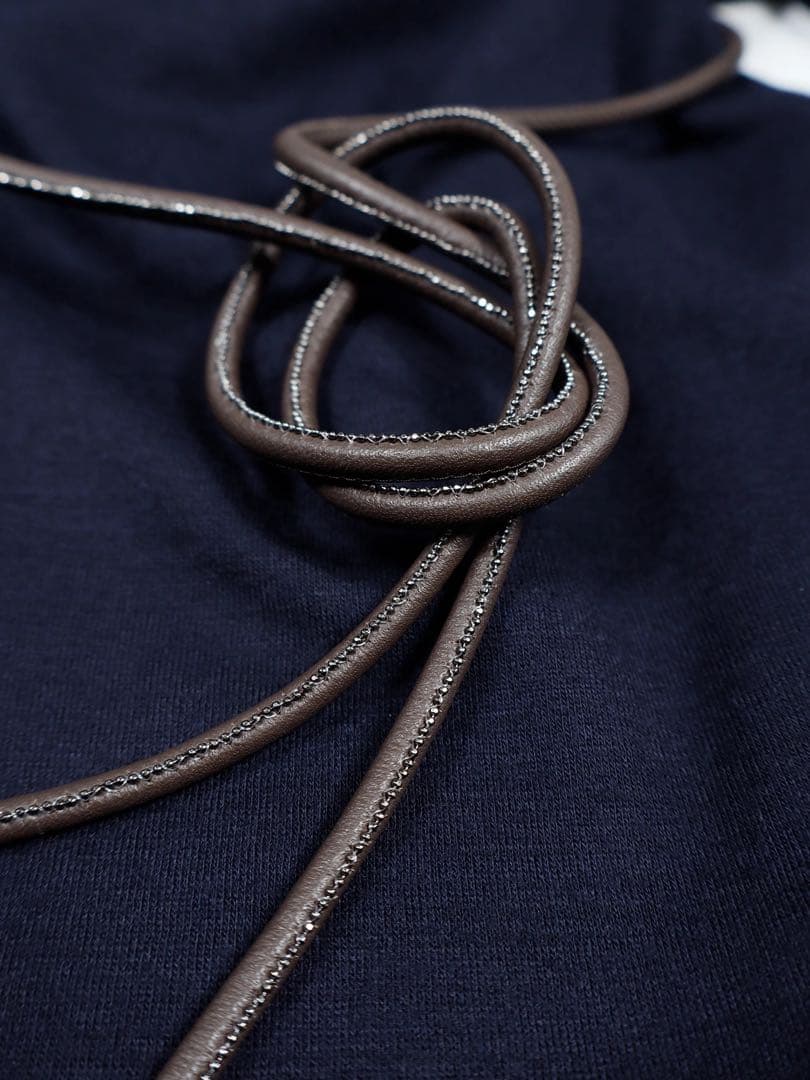 PESERICO ペゼリコ　ウールコットンジャージーニットベルト付きワンピース