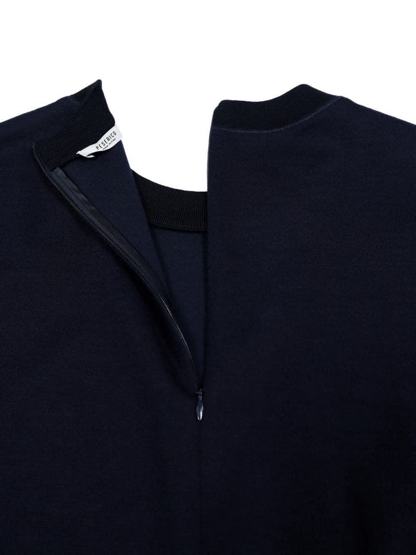 PESERICO ペゼリコ　ウールコットンジャージーニットベルト付きワンピース