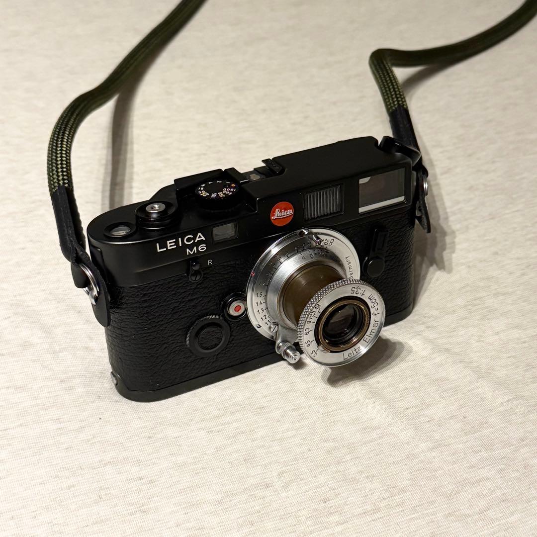 elmar 50mm f3.5 整備済み + フードVALOO・L/Mリング