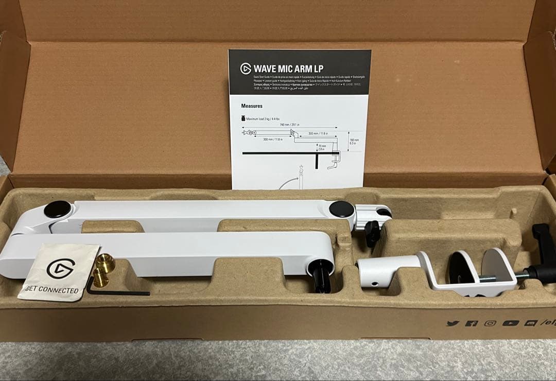 Elgato Wave Mic Arm LP White マイクアーム クランプ