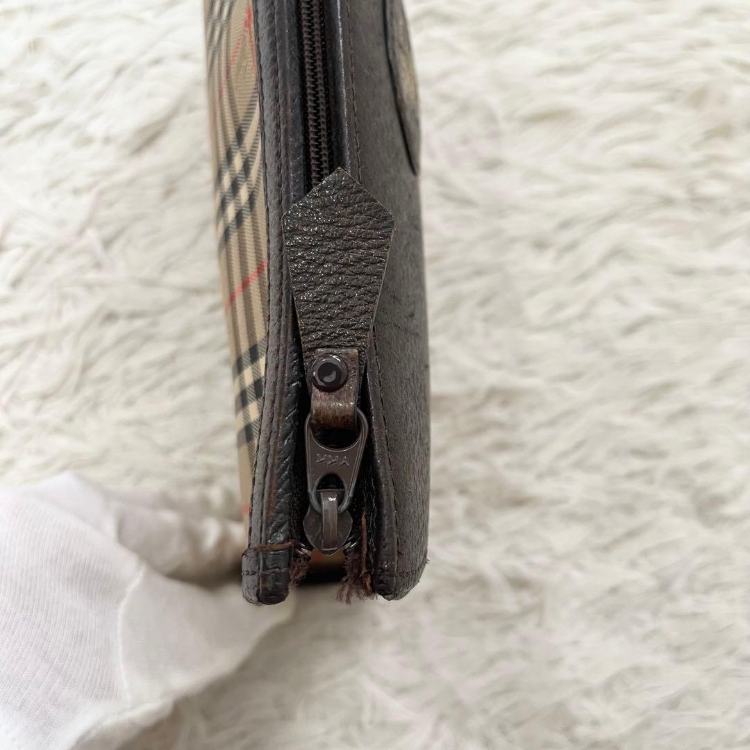 ✨極美品✨バーバリー　クラッチバッグ　小物入れ　ノバチェック　フラップ