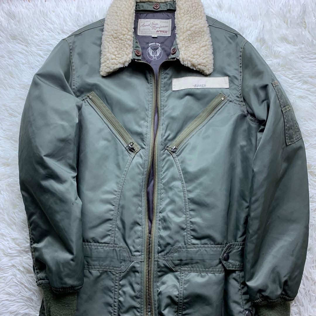 た*コ様 美品■AVIREX オールインワン　つなぎ　カーキ　L