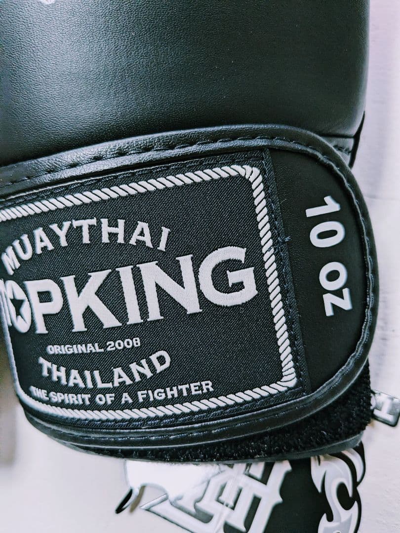 未使用TOPKING 本革ボクシンググローブ 10oz ピンク/黒 おしゃれ