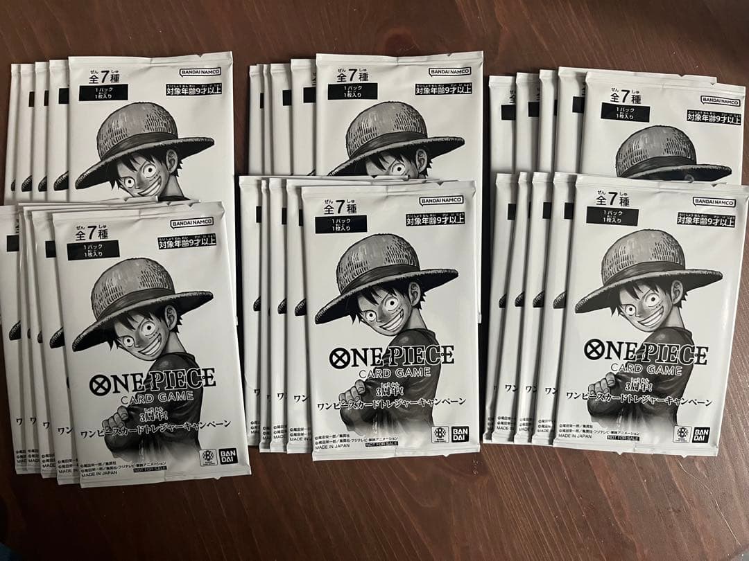 【新品未開封】　ワンピース 3周年！ トレジャーキャンペーン プロモ