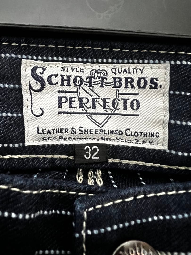 schott オールドヒッコリー デニムパンツ　インディゴ　32