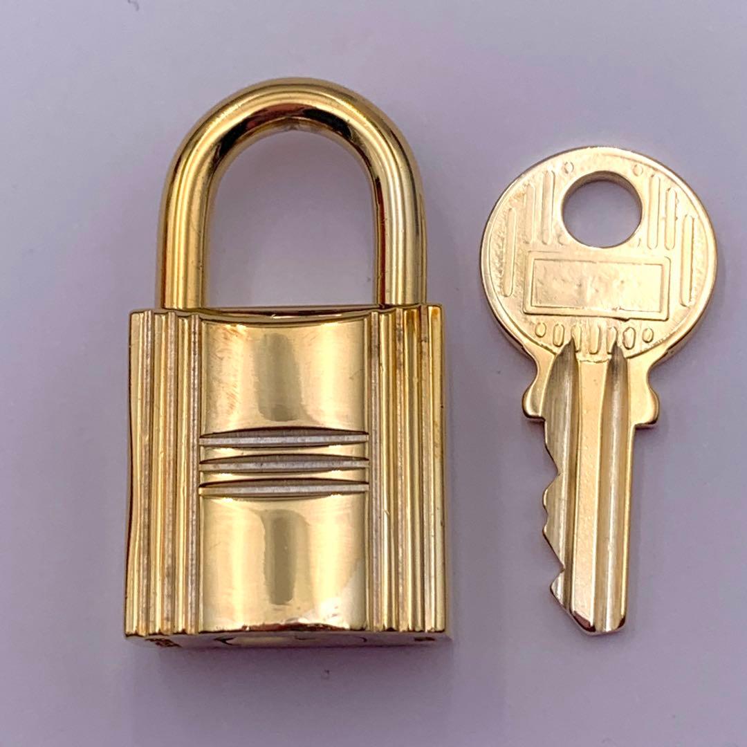 HERMES エルメス カデナ 104番 ゴールド 24Kメッキ 鍵付き 南京錠