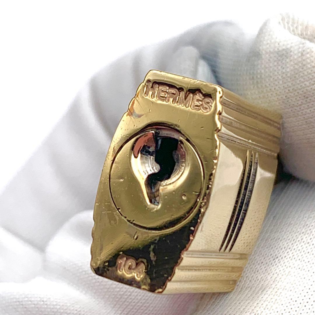HERMES エルメス カデナ 104番 ゴールド 24Kメッキ 鍵付き 南京錠