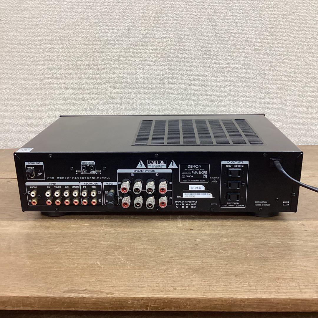 Denon デノン PMA-390RE プリメインアンプ ブラック 2016年製
