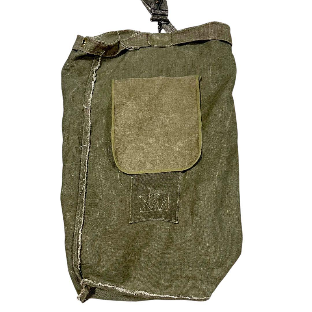 【レア素材】French military オールリネン ダッフルバッグ