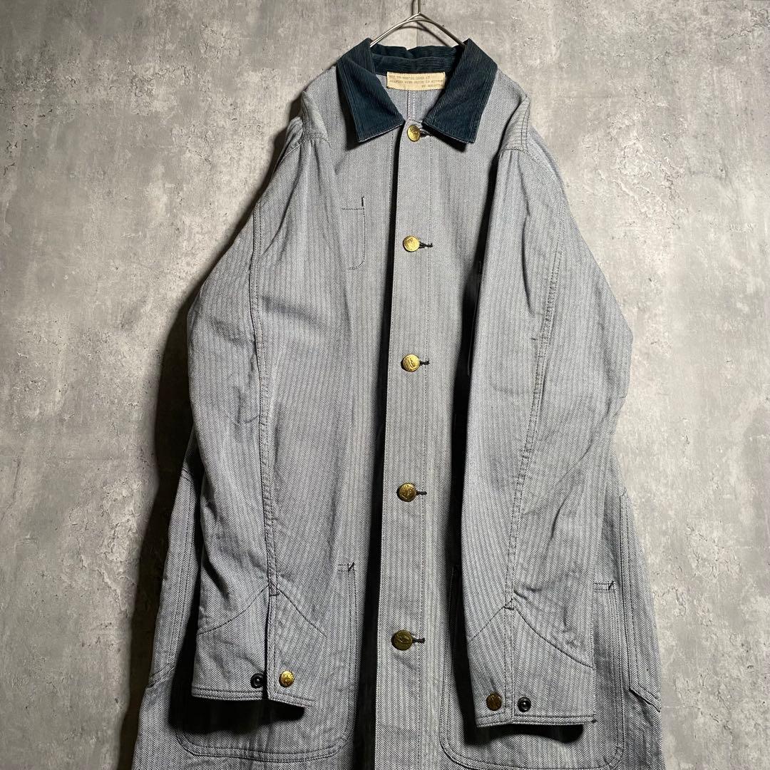 美品⭐️BONCOURA ボンクラ ショップコート ヘリンボーン 40 L相当