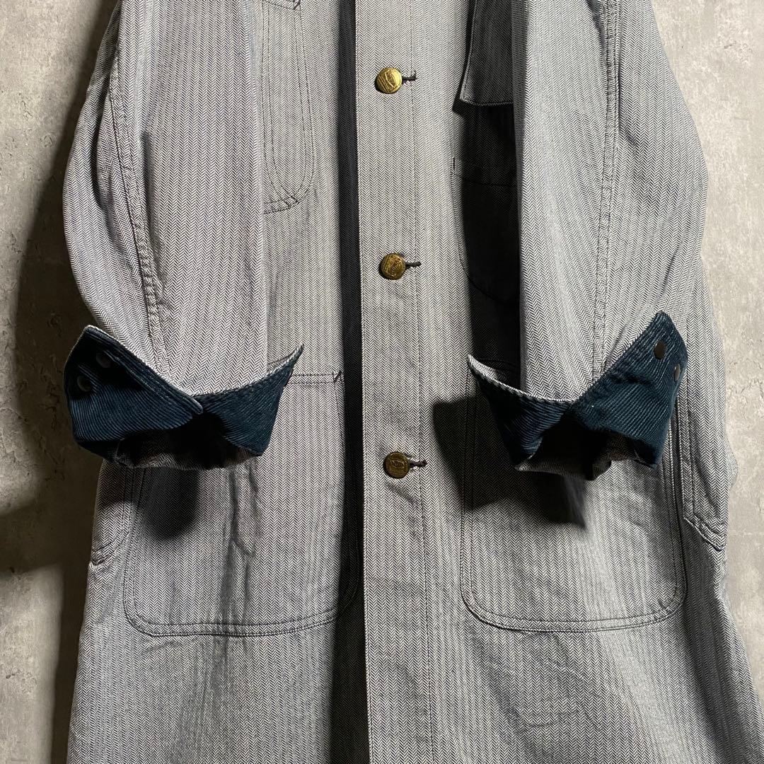 美品⭐️BONCOURA ボンクラ ショップコート ヘリンボーン 40 L相当