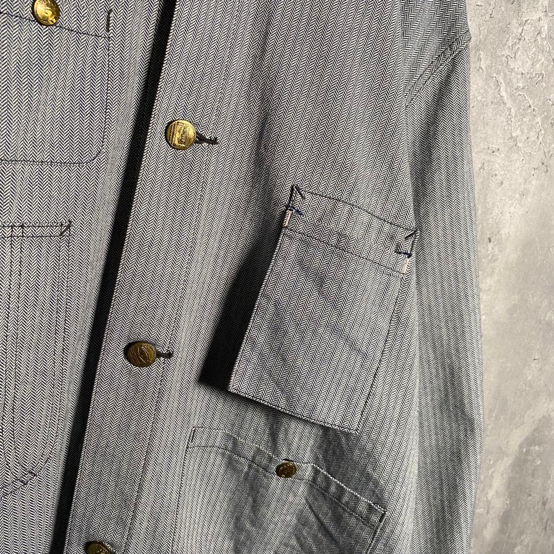 美品⭐️BONCOURA ボンクラ ショップコート ヘリンボーン 40 L相当