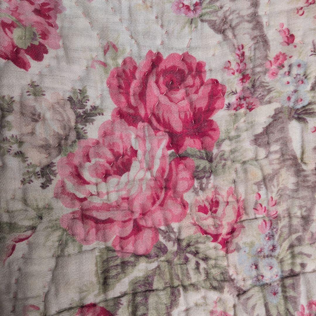 イギリスアンティーク ダーラムキルト 19世紀 130㎝×67㎝ リバーシブル