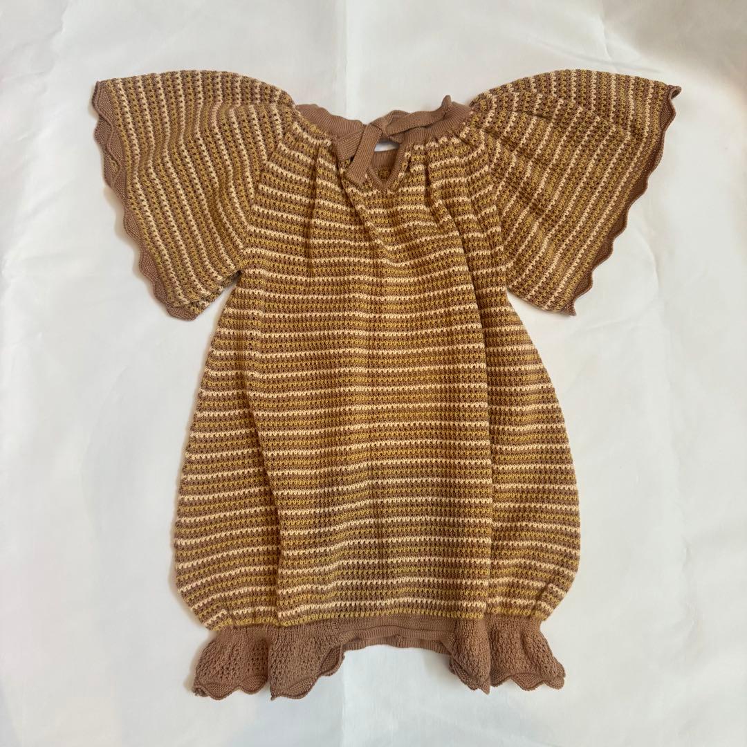 新品 MABLI マブリ ニットロンパース 18m