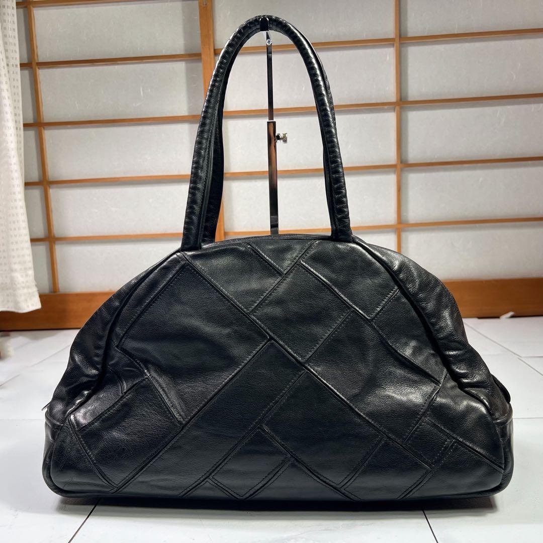 Jas-M.B. レザー ボストンバッグ トートバッグ ブラック 本革