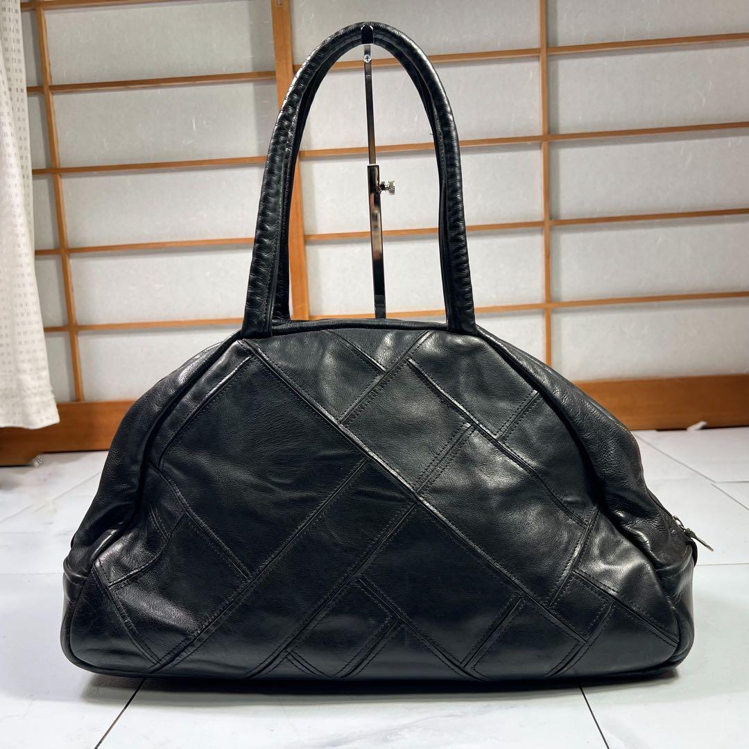 Jas-M.B. レザー ボストンバッグ トートバッグ ブラック 本革