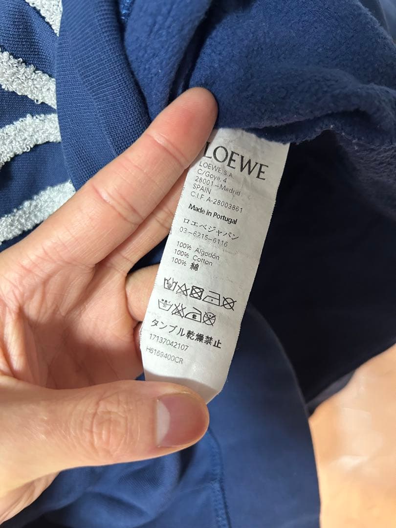 LOEWE ネイビー トレーナー ロゴ刺繍