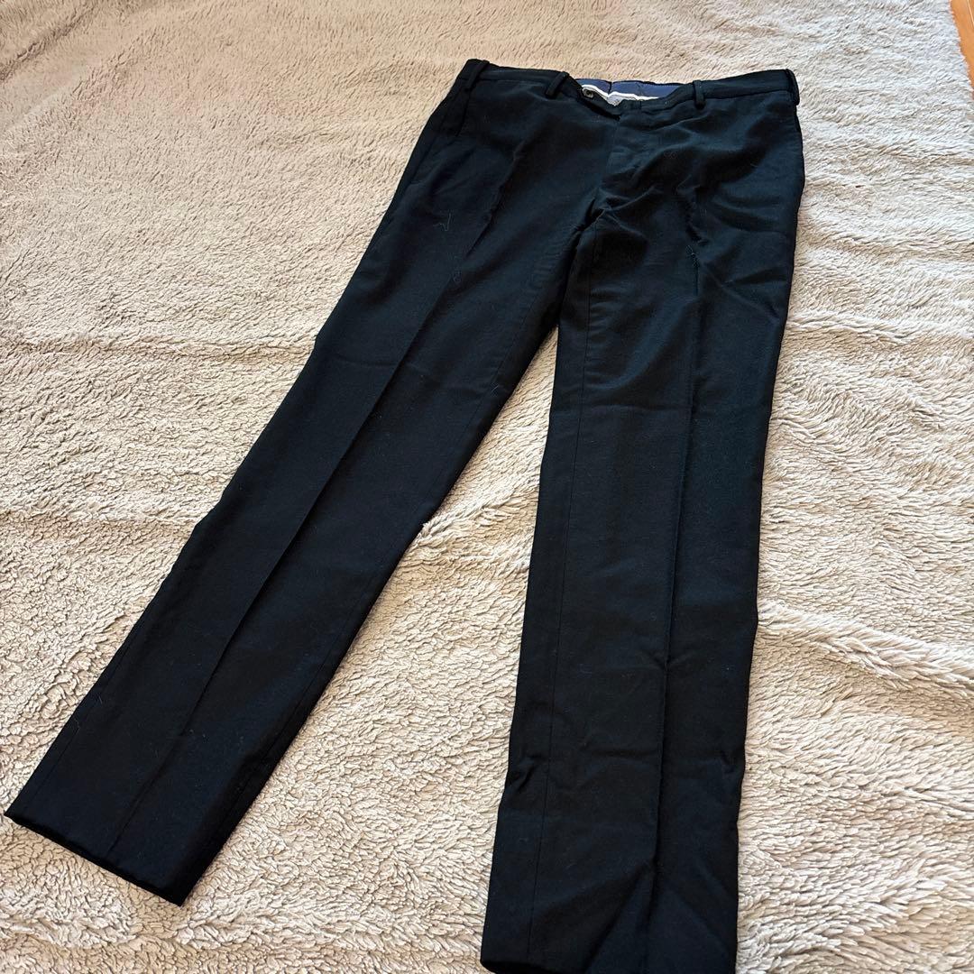 TORINO PT 毛98%ブラック スラックス Lサイズ　48