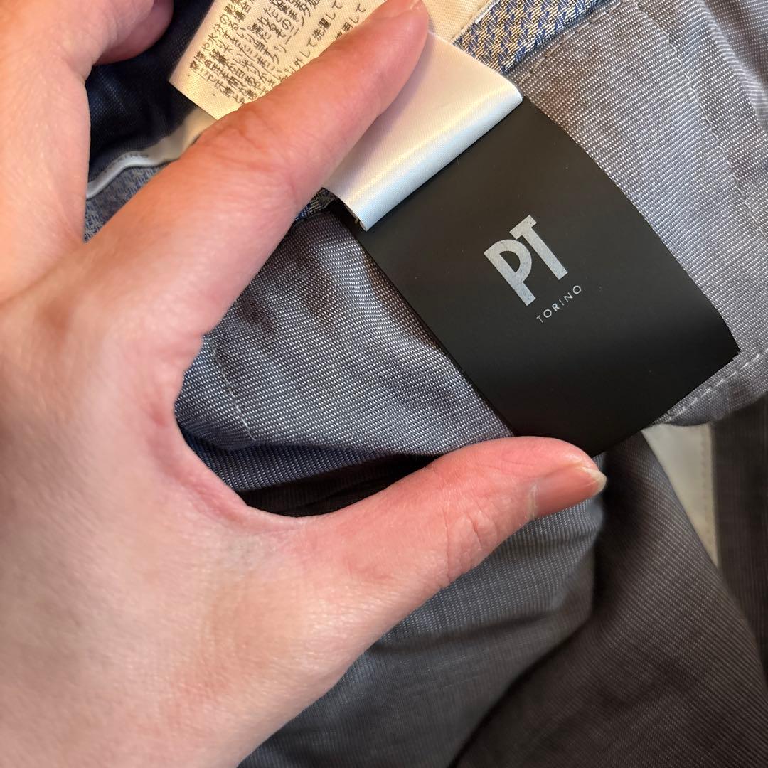 TORINO PT 毛98%ブラック スラックス Lサイズ　48