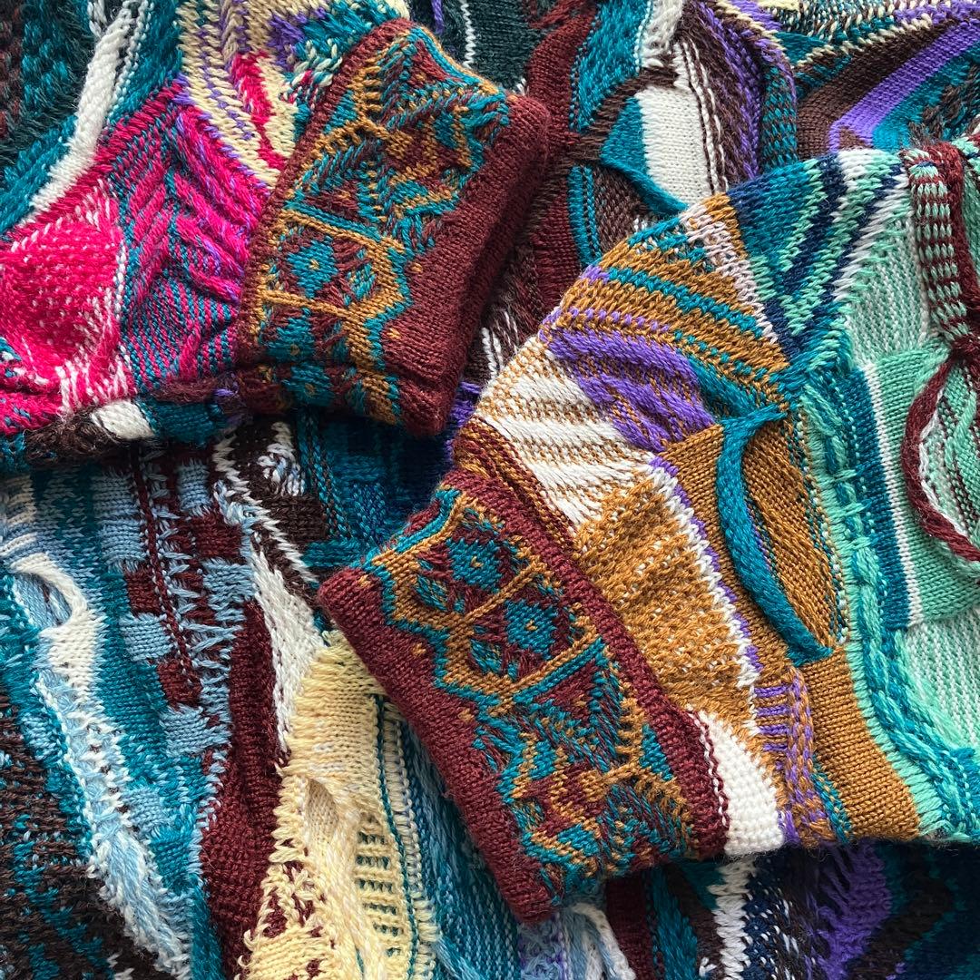 【美品】COOGI 3Dニット セーター黒タグ ウール100% オーストラリア製