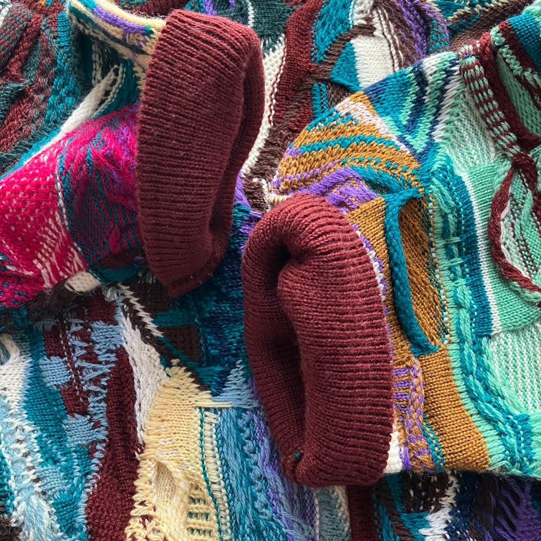 【美品】COOGI 3Dニット セーター黒タグ ウール100% オーストラリア製