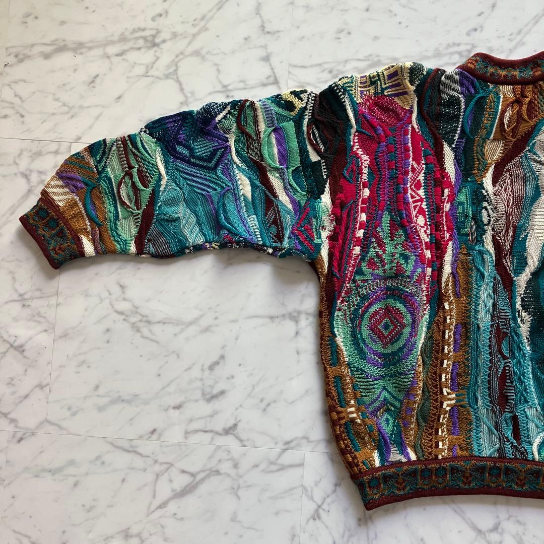 【美品】COOGI 3Dニット セーター黒タグ ウール100% オーストラリア製