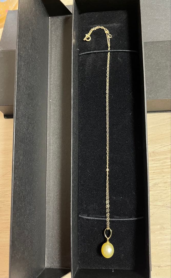 ✴︎k10 新品未使用 南洋白蝶ゴールデンパールネックレス 箱付き