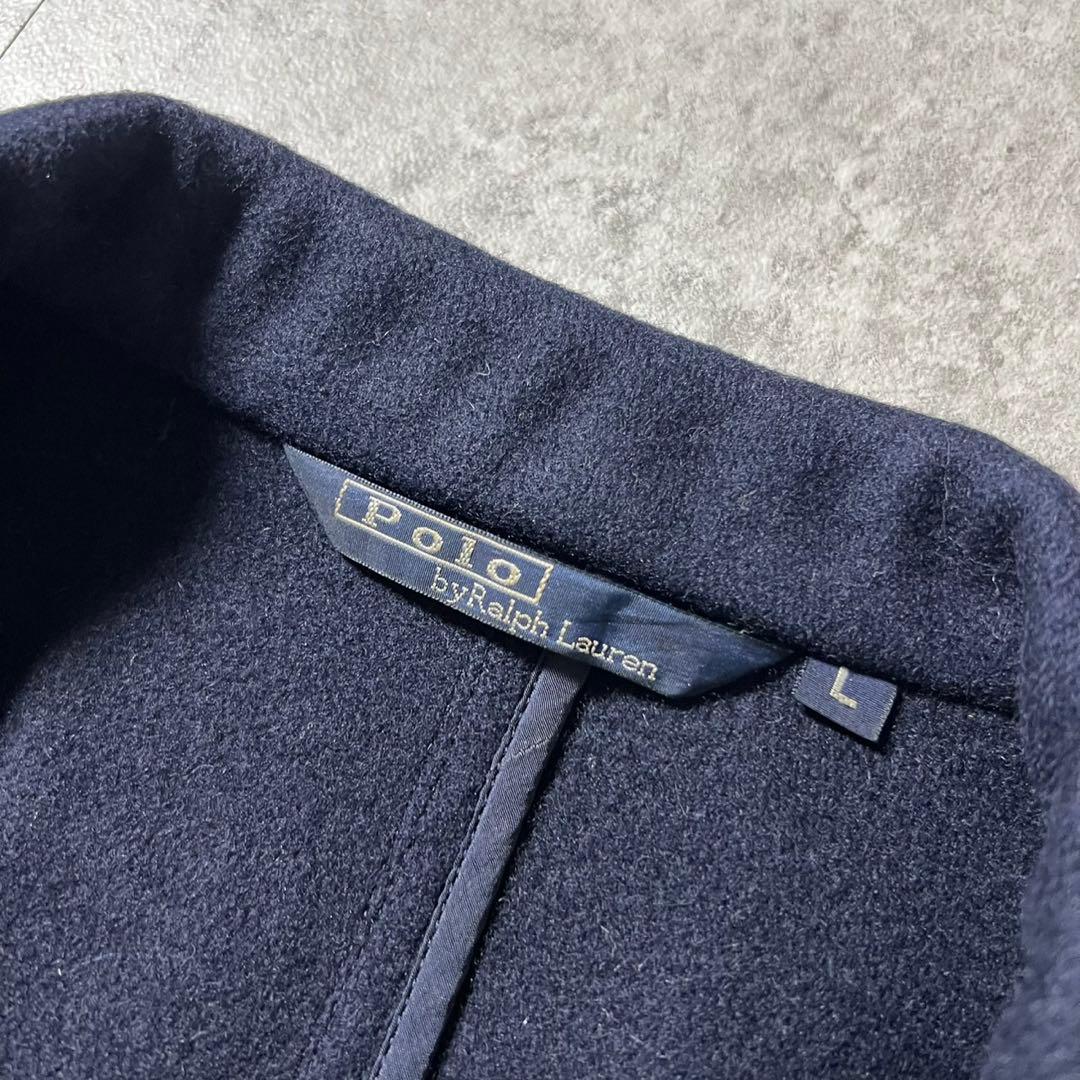 80s90s Polo by Ralph Laurenワッペン ブレザー L 紺